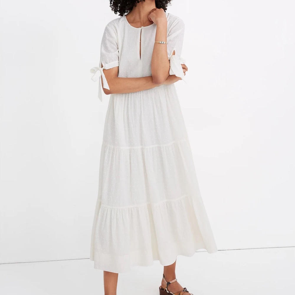 Madewell polka dot midi dress